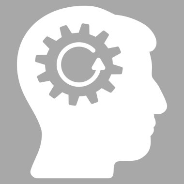 Kafa dişli döndürme düz simgesi