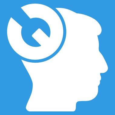 Kafa cerrahi anahtar düz simgesine