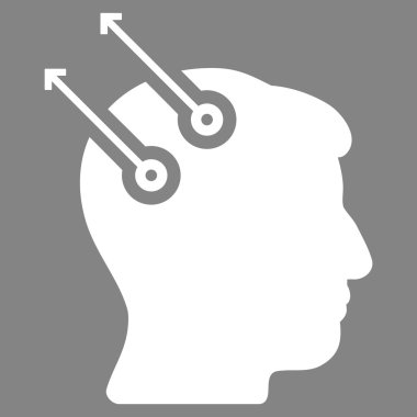 Sinirsel arayüz fiş düz simgesi