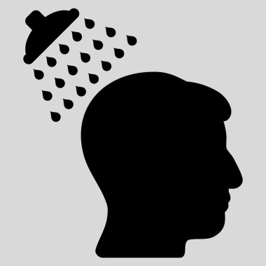 Kafa duş düz simgesi