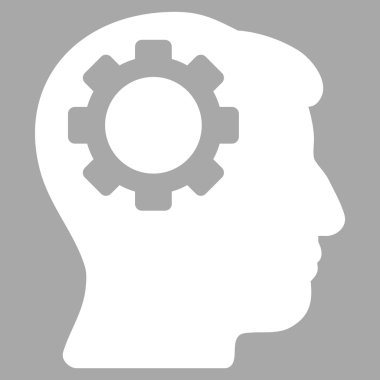 Beyin vites düz simgesi