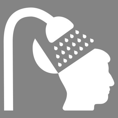 Açık fikirli duş düz simgesi