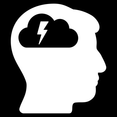 beyin fırtınası düz simgesi
