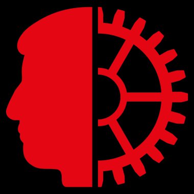 Android kafa düz simgesi