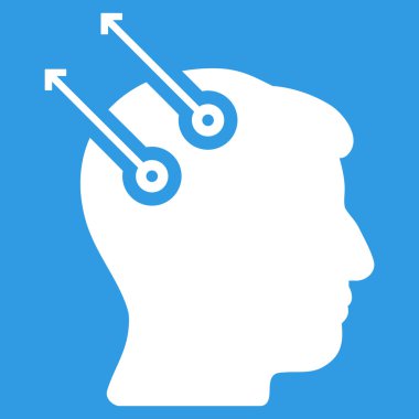 Sinirsel arayüz fiş düz simgesi