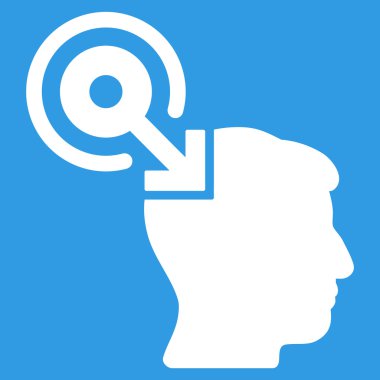 Beyin arabirimi eklenti düz simgesi