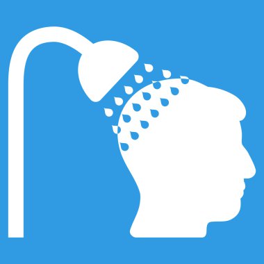 Kafa duş düz simgesi