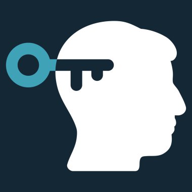 Zihin anahtar düz simgesi