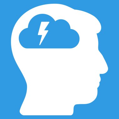 beyin fırtınası düz simgesi