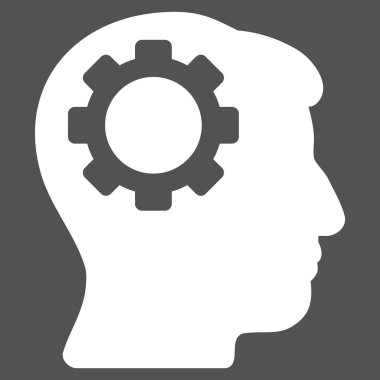 Beyin vites düz simgesi