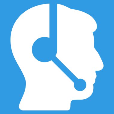 Çağrı Merkezi operatörü düz simgesi