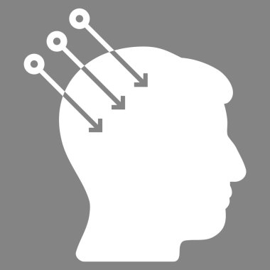 Sinirsel arayüz konektörleri düz simgesi