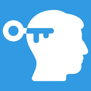 Zihin anahtar düz simgesi