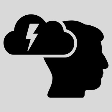 beyin fırtınası düz simgesi