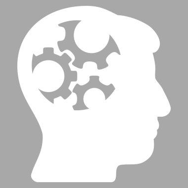 Zihin vites düz simgesi