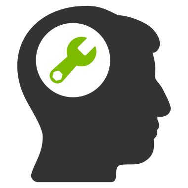 Baş anahtar düz simgesine