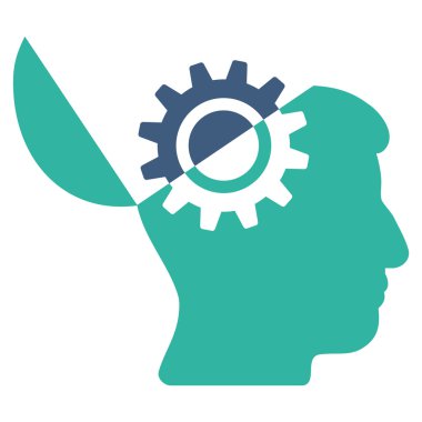 Açık fikirli vites düz simgesi