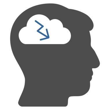 beyin fırtınası düz simgesi