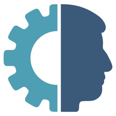 Android kafa düz simgesi