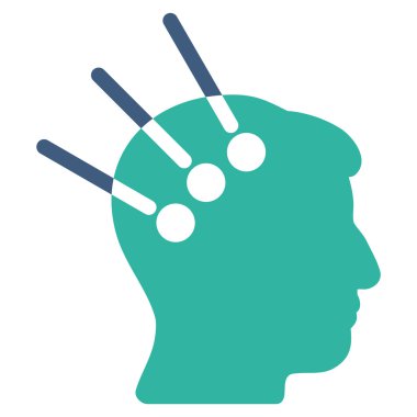 Sinirsel arayüz düz simgesi