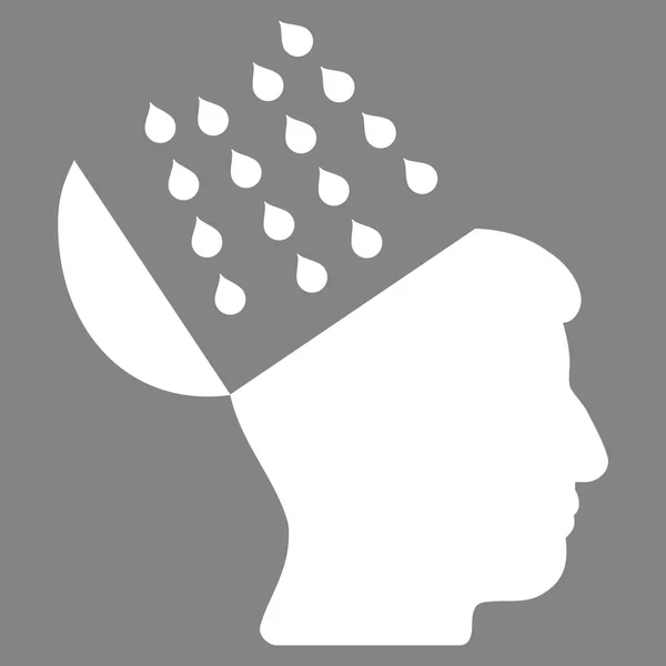 Icône plate de douche de cerveau — Image vectorielle