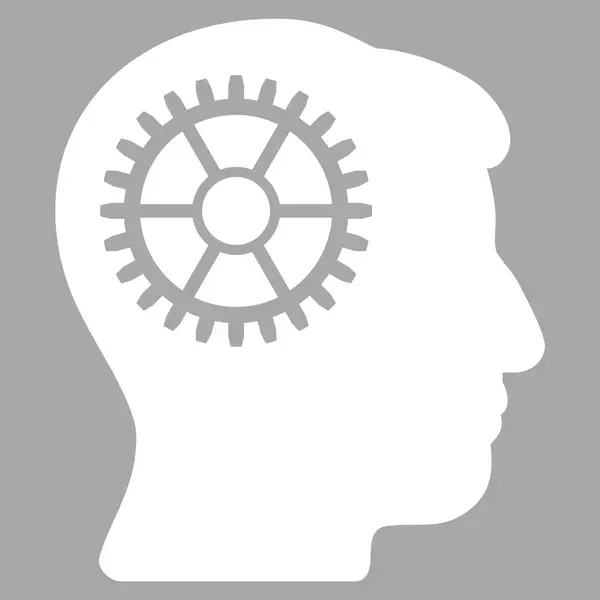 Intellect Cog Flat Icono — Vector de stock