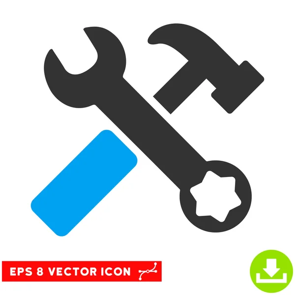 Martillo y llave inglesa Vector Eps icono — Vector de stock