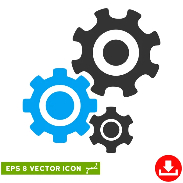 Gear Mechanism Vector Eps Icon — Stock Vector