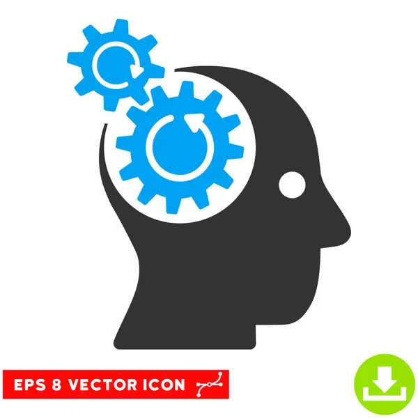 Engranajes cerebrales Rotación Vector Eps icono — Archivo Imágenes Vectoriales