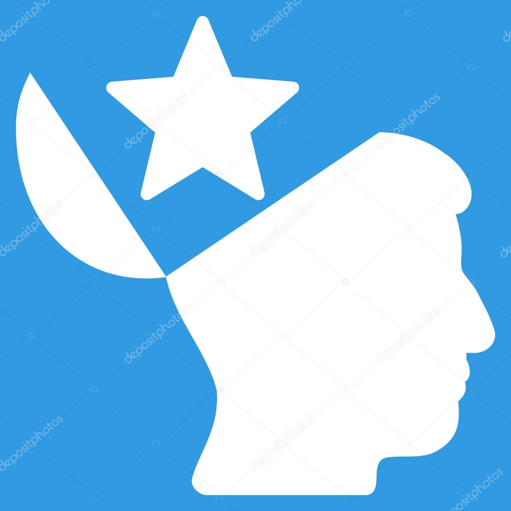 Open Head Star Flat Icon