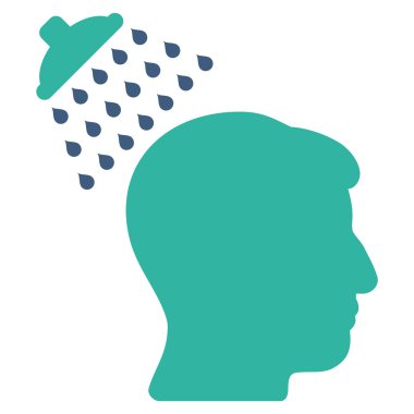 Kafa duş düz simgesi