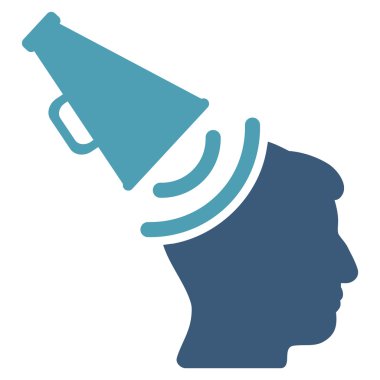 Propaganda megafon düz simgesi