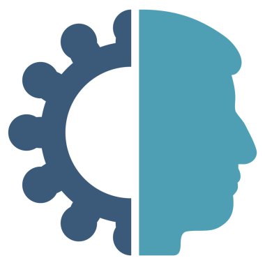 Android kafa düz simgesi