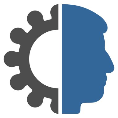 Android kafa düz simgesi