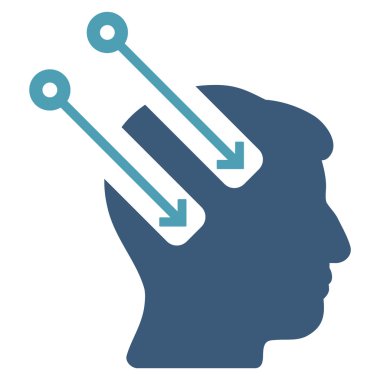 Sinirsel arayüz düz simgesi