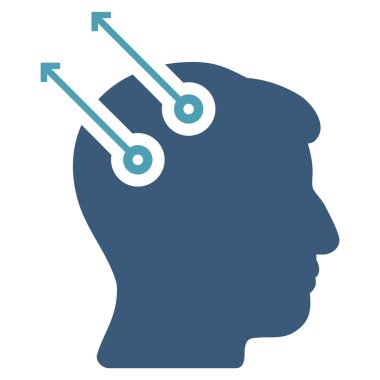 Sinirsel arayüz fiş düz simgesi