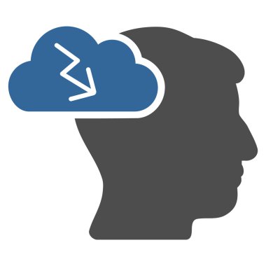 beyin fırtınası düz simgesi