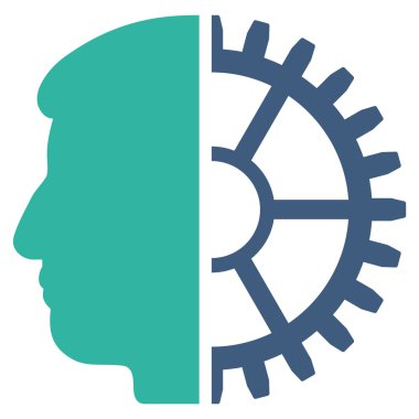 Android kafa düz simgesi