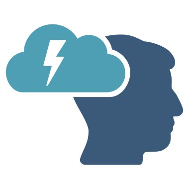 beyin fırtınası düz simgesi