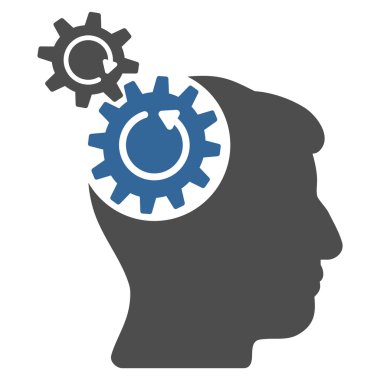 Kafa SMM döndürme düz simgesi