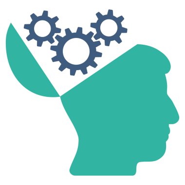 Açık fikirli vites düz simgesi