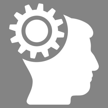 Beyin vites düz simgesi