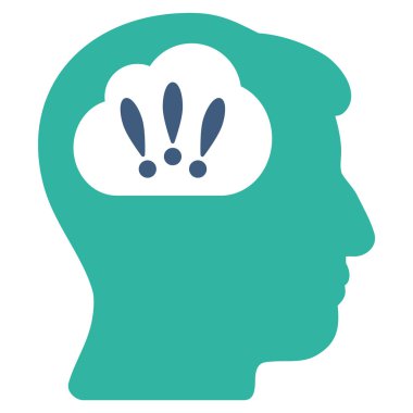 Sorun beyin fırtınası düz simgesi