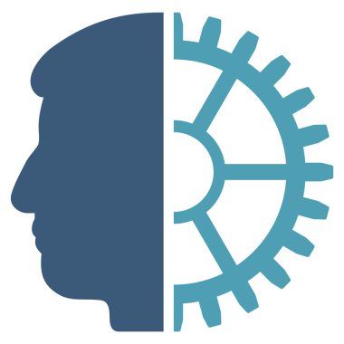 Android kafa düz simgesi