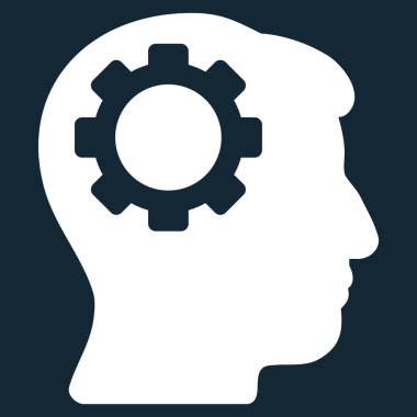 Beyin vites düz simgesi