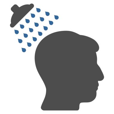 Kafa duş düz simgesi