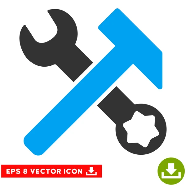 Martillo y llave inglesa Vector Eps icono — Archivo Imágenes Vectoriales