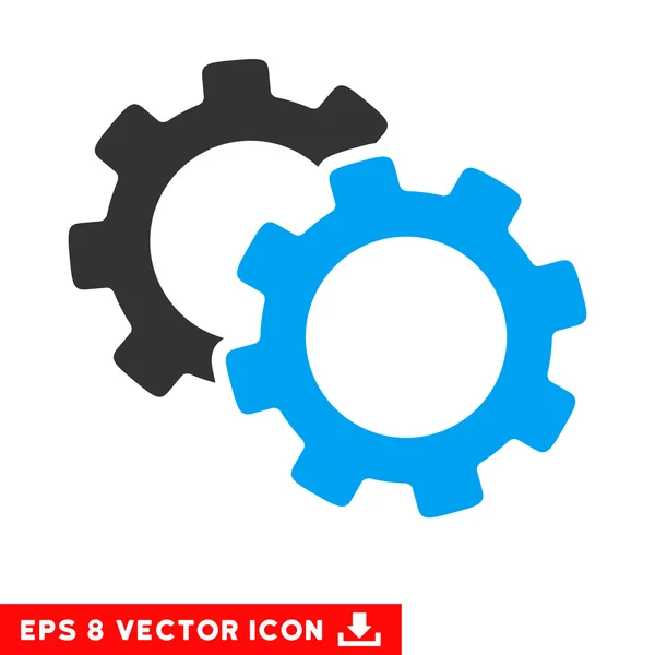 Engrenagens Vector Eps Ícone — Vetor de Stock
