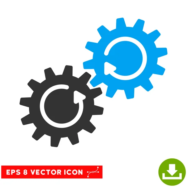 Getriebemechanismus Rotationsvektor eps Symbol — Stockvektor