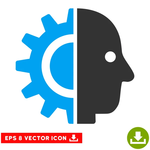 Cyborg Head Vektor eps Symbol — Stockvektor
